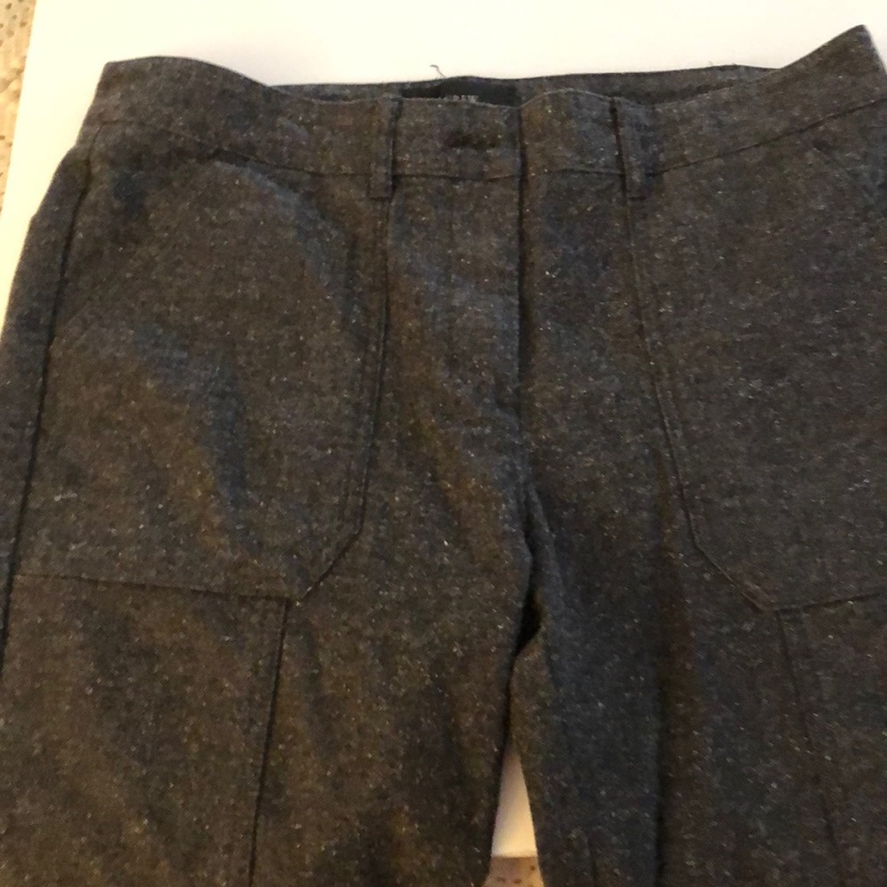J crew size 8 charcoal grey tweed pants
